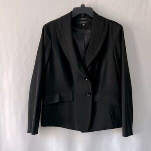 Nine West Size 14W Black Dress Jacket with Shoulder Pads